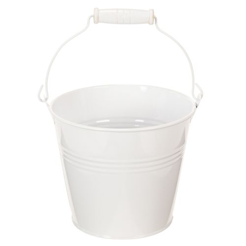 Balti skardiniai kibirėliai Ø14cm, aukštis 12cm, 6 vnt. pirkti | Floristik24.lt