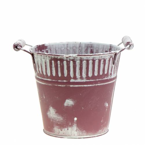 daiktų Skardinis kibiras purpurinis baltas skalbtas Ø16cm H15cm 1 vnt