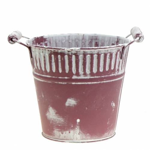 daiktų Skardinis kibiras purpurinis baltas skalbtas Ø19cm H17cm 1 vnt