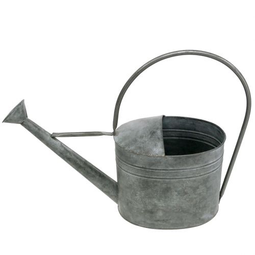 Floristik24 Skardinė laistytuvas pilka 23,5cm x 17,5cm H19cm