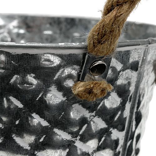 daiktų Lakštinio metalo dubuo su virvinėmis rankenomis Ø18cm H10cm