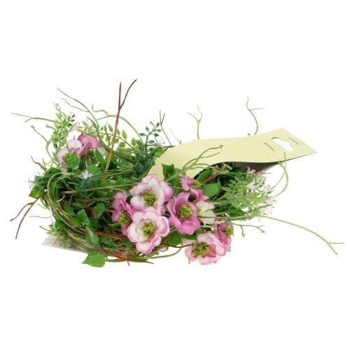 Floristik24 Gėlių girlianda rožinė 180cm