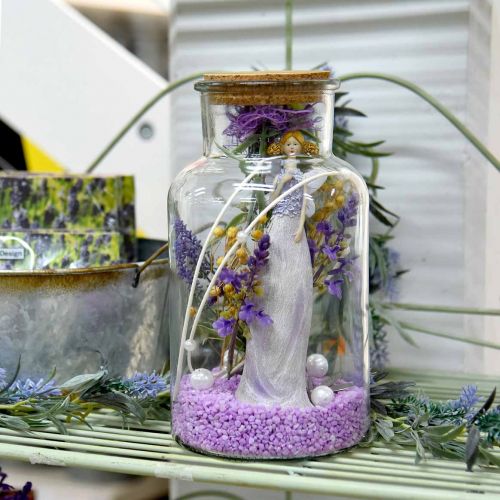 Žiedų fėjos, pavasario puošmena, gėlių elfai violetinė H19/19,5cm rinkinys 2 vnt