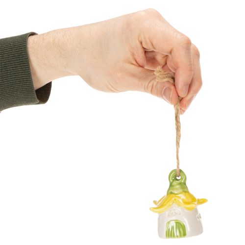 daiktų Pakabinamos dekoracijos gėlės keraminiai fėjų nameliai kaip dekoracija pakabinimui 6 cm 6 vnt.