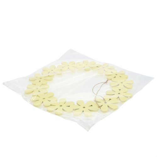 Floristik24 Gėlių vainiko medis geltonos spalvos Ø35cm 1vnt