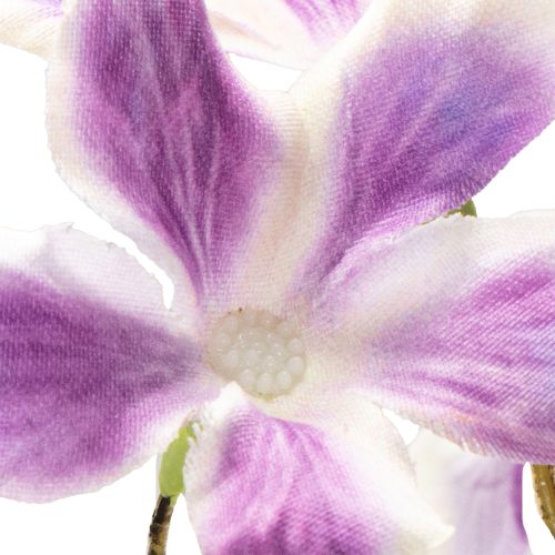 daiktų Dirbtinė Clematis šakelė, ilgaamžė stalo dekoracija, 110 cm, 3 dalys