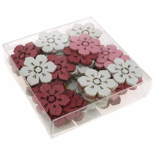 Floristik24 Medinės gėlės vyšnių žiedai, pabarstyti puošmena spyruoklė, stalo puošmena, gėlės pabarstyti 72vnt