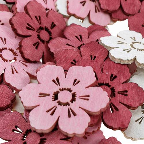 Floristik24 Medinės gėlės vyšnių žiedai, pabarstyti puošmena spyruoklė, stalo puošmena, gėlės pabarstyti 72vnt