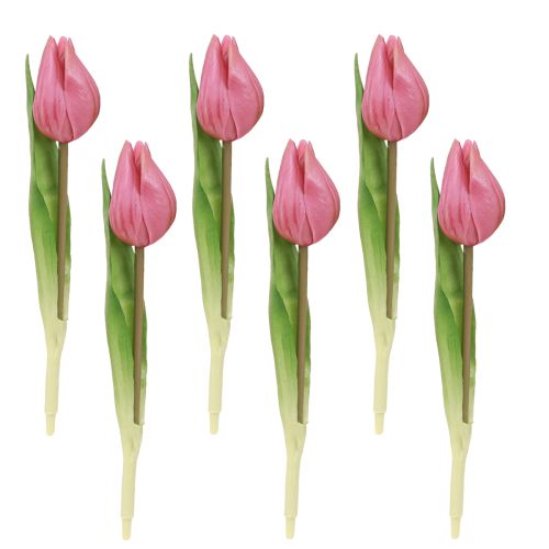 daiktų Gėlių dekoravimas Tulpės Dirbtinės Gėlės Violetinė 20cm 6 Vnt