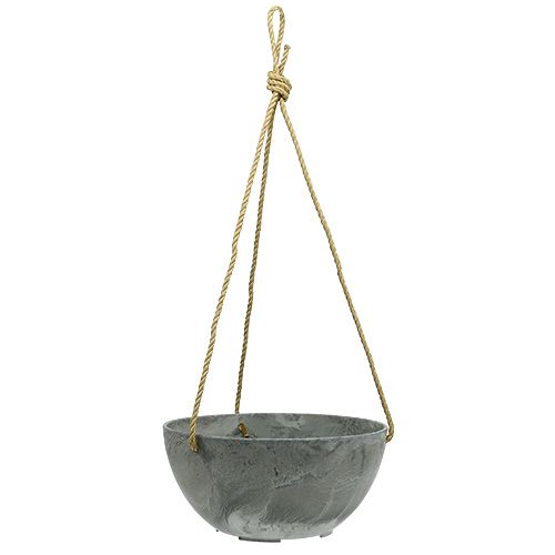 Floristik24 Gėlių krepšelis "Fiona" Ø25cm H12cm pilka