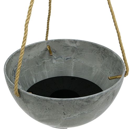 Floristik24 Gėlių krepšelis "Fiona" Ø25cm H12cm pilka