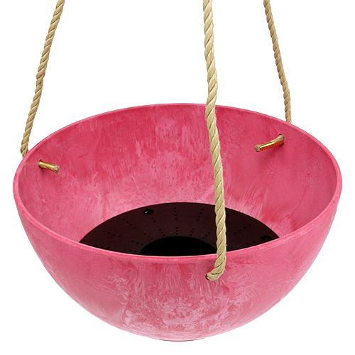 Floristik24 Gėlių krepšelis "Fiona" Ø25cm H12cm rožinis