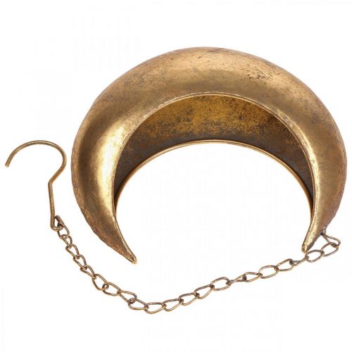 daiktų Pakabinamas krepšelis moon deco gold vintage deco 32/22cm rinkinys iš 2