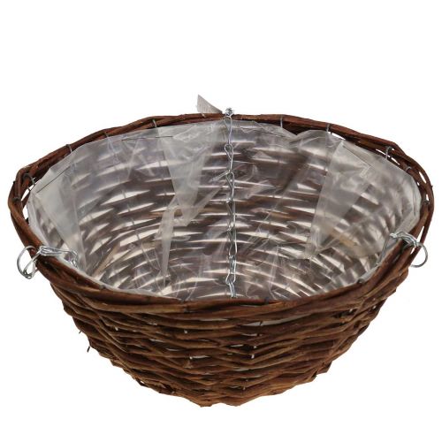 daiktų Gėlių krepšelis rudas pakabinamas krepšelis pakabinamas krepšelis augalų krepšelis Ø34cm