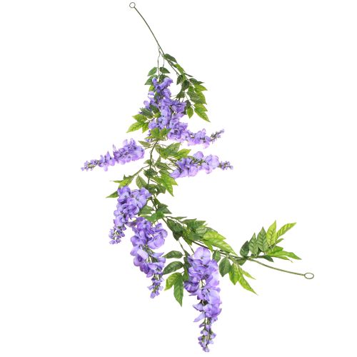 Floristik24 Gėlių girlianda dirbtinė girlianda wisteria violetinė žalia 155cm