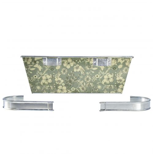 daiktų Gėlių dėžutė su laikikliu balkono metalinis 35x15cm H13cm