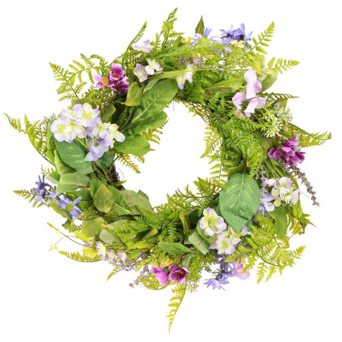 Floristik24 Dirbtinis gėlių vainikas su vynmedžių vainiku spalvotas H13cm Ø55cm