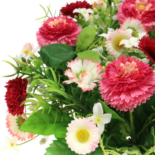 Gėlių vainikas su Bellis Pink-White Ø30cm