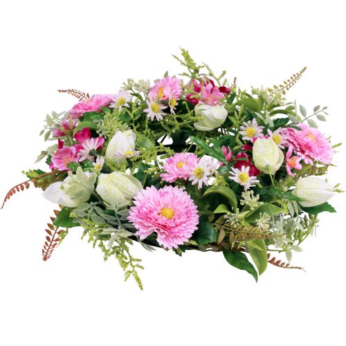 Floristik24 Gėlių vainikas dirbtinis durų vainikas pavasaris vasara Ø30cm H9cm