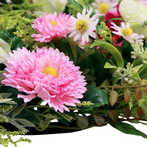 Floristik24 Gėlių vainikas dirbtinis durų vainikas pavasaris vasara Ø30cm H9cm