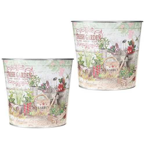 daiktų Vazonas mažas metalo spalvos Fresh Garden H16cm 2vnt