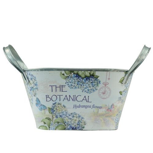 daiktų Gėlių dubuo su rankenomis hortenzijos metalinės 26×13×14,5cm