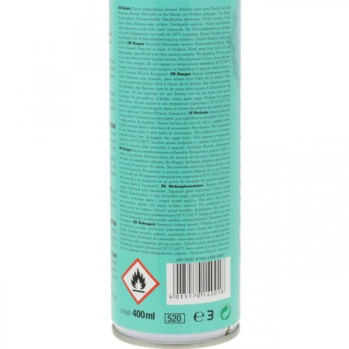 Floristik24 Flower Spray Flower Decor Šviesiai mėlynas akvamarino spalvos purškiklis 400ml