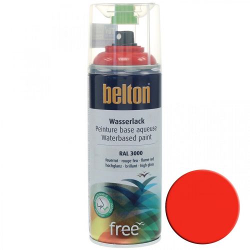 Floristik24 Belton bevandenis lakas raudonas blizgus purškiamas ugniai raudonas 400ml