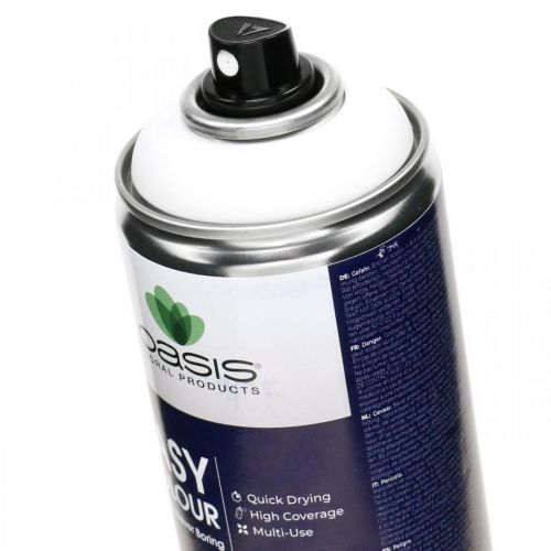 Floristik24 OASIS® Easy Color Spray, dažų purškalas baltas, žiemos dekoravimas 400ml