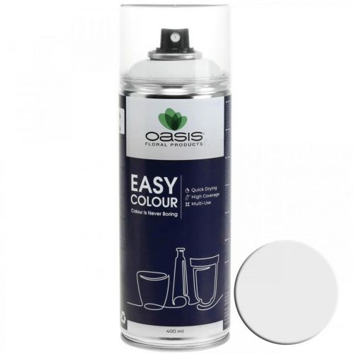 Floristik24 OASIS® Easy Color Spray, dažų purškalas baltas, žiemos dekoravimas 400ml