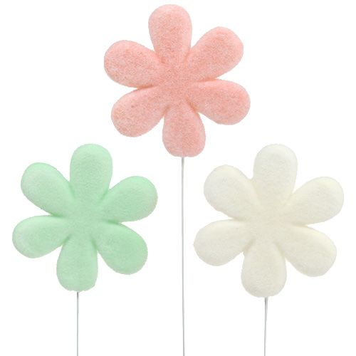 Floristik24 Flower Stick Blossom Pastel Ø8,5cm 12 vnt