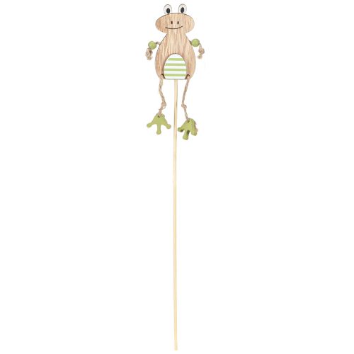 daiktų Flower Stick Medinis varlės kiaušinis Natural Green 3,5x7cm 12 vnt