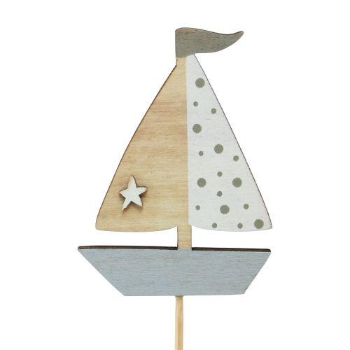 daiktų Gėlių kamščių valtis burlaivio apdaila medžio spalvos 5,5x8cm 12 vnt