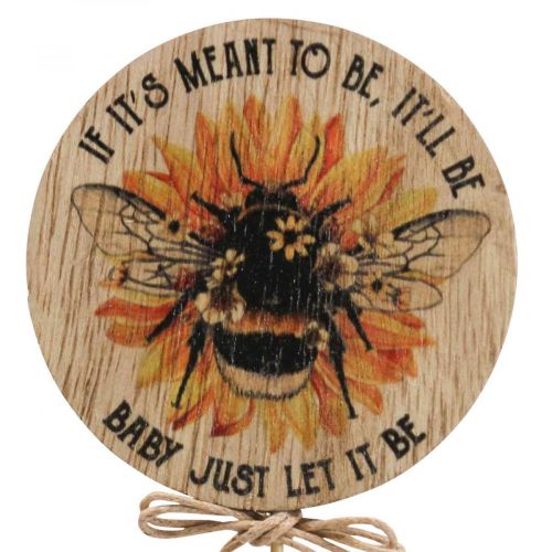 daiktų Gėlių kamštis medinis bičių dekoratyvinis kamštis su užrašu 7x27,5cm 12 vnt