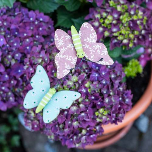 Floristik24 Gėlių smeigės drugelio medis 18cm 12vnt