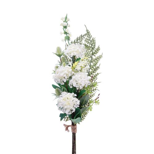 daiktų Dirbtinių gėlių puokštė Sniego gniūžtės arkliukas Dirbtinis papartis 65cm