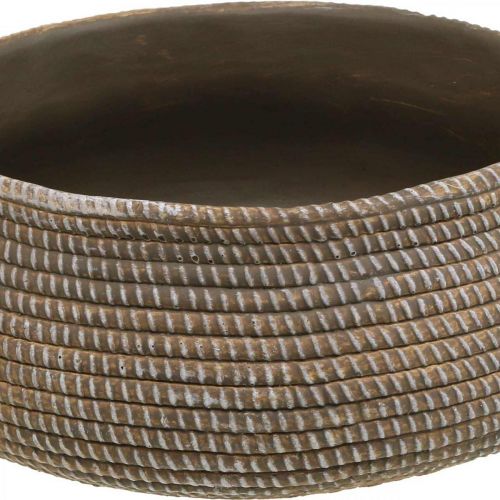 Floristik24 Gėlių vazonas boho dubuo pinto rašto keramika Ø26cm H10cm