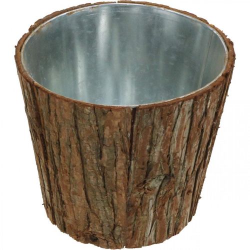 Floristik24 Didelis vazonas, vazonas, medžio žievės puošmena Ø22,5cm H20cm