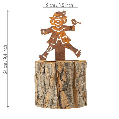 daiktų Medinis gėlių vazonas-sodas, kaliausė, rūdys, aukštis 24,5 cm