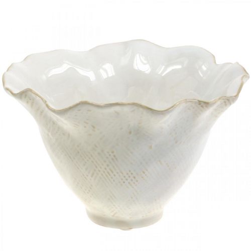 daiktų Gėlių vazonas keraminis vazonas gėlių taurė vazonas baltas Ø19cm