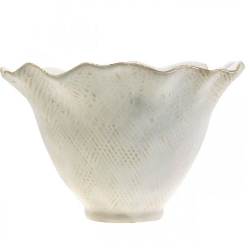 daiktų Gėlių vazonas keraminis vazonas gėlių taurė vazonas baltas Ø19cm
