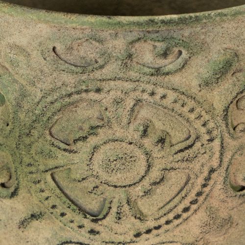 daiktų Metalinis gėlių vazonas, žalias, vintažinis, Ø22cm–13,5cm, 3 vnt. rinkinys