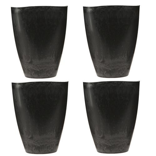 daiktų Orchidėjų vazonas gėlių vazonas plastikinis antracitas 13,5x13x16,5cm 4vnt