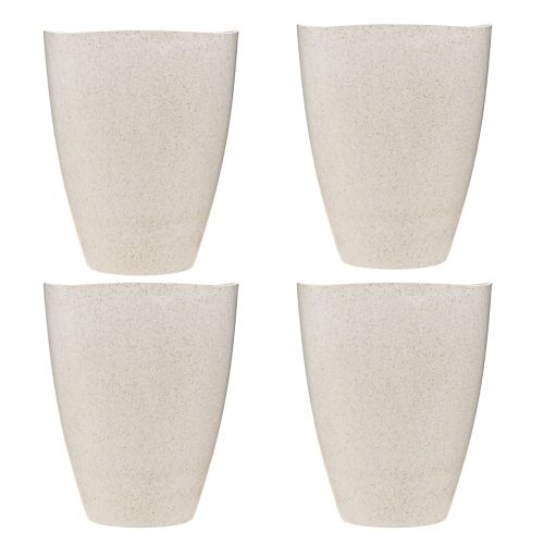 daiktų Orchidėjų vazonas gėlių vazonas plastikinis smėlio spalvos margas 13,5x13cm A16,5cm 4vnt.
