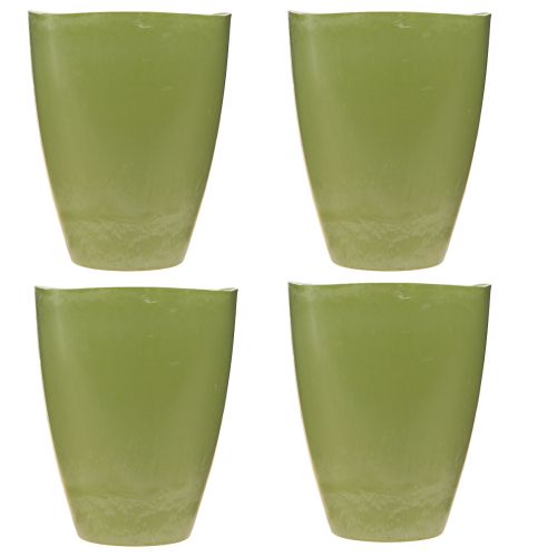 daiktų Orchidėjų vazonas gėlių vazonas plastikinis vaza žalias H16,5cm 4vnt