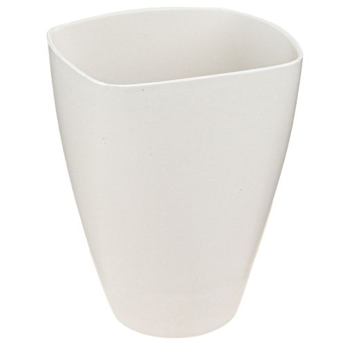 Floristik24 Gėlių vazonas plastikinis orchidėjų vazonas plastikinis baltas H16,5cm 4 vnt
