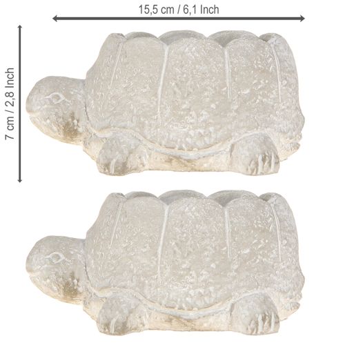 daiktų Vazono vėžlys betono apdaila pilka balta 15,5cm 2vnt