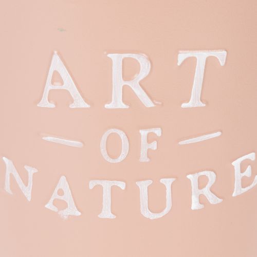 Cinko vazonas „Art of Nature“, sendintos rožės spalvos, Ø17,5 cm, aukštis 15 cm | Floristik24.lt