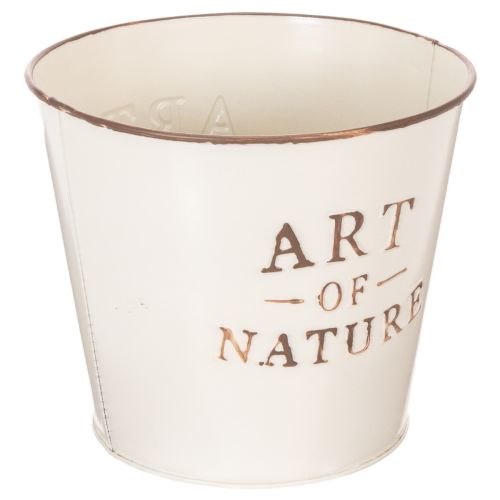Cinko vazonas „Art of Nature Cream“ Ø17,5 cm, aukštis 15 cm | Floristik24.lt