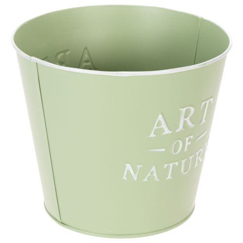daiktų Cinko vazonas „Art of Nature“ mėtų žalios spalvos, Ø17,5 cm, aukštis15 cm